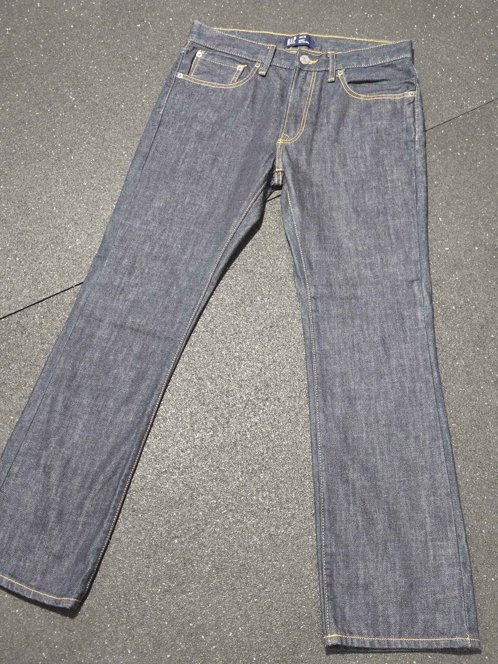 GAP Men's Straight Jeans in Dark Blue Denim